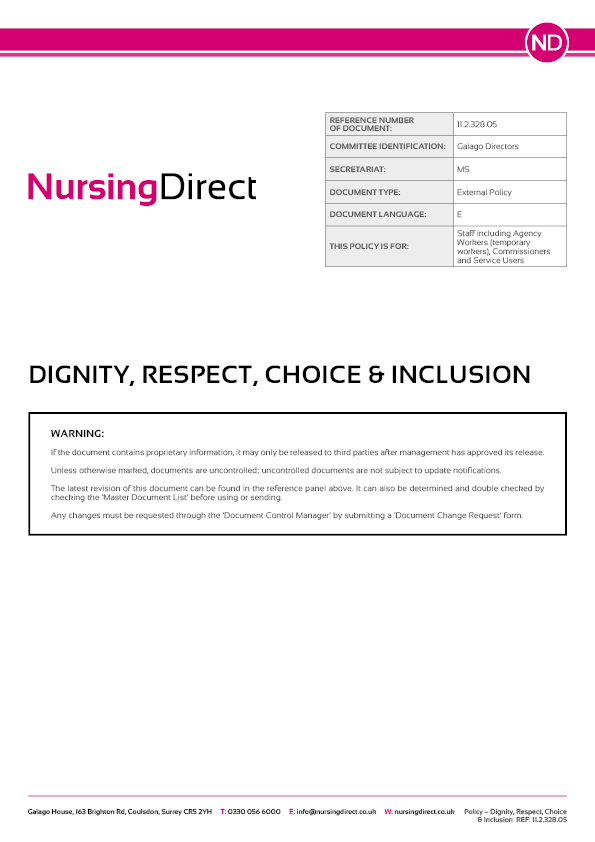 11.2.328.05 NDHL Policy Dignity Respect Choice and Inclusion