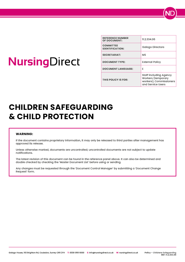 11.2.334.06 NDHL Policy Safeguarding Children and Child Protection