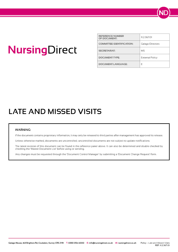 11.2.367.01 NDHL Policy Late and Missed Visits